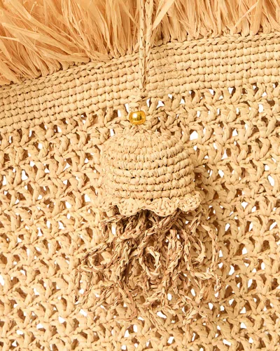 Btb Los Angeles Raffia Jellyfish Bag Charm In Brown