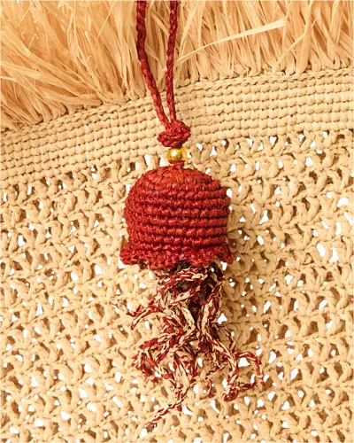Btb Los Angeles Raffia Jellyfish Bag Charm In Multi