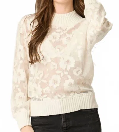 Btb Los Angeles Rue Floral Sweatshirt In Ivory In Neutral