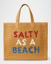Btb Los Angeles Salty As A Beach Straw Tote Bag