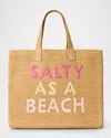 Btb Los Angeles Salty As A Beach Tote In Sand Fuchsia/petal