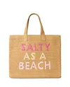 Btb Los Angeles Salty As A Beach Tote In Sand Fuchsia/petal