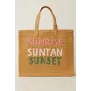 Btb Los Angeles Sunrise Sunset Tote In Sand Pastel Rainbow