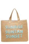 Btb Los Angeles Sunrise, Suntan, Sunset Raffia Tote
