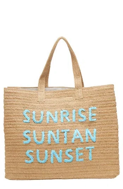 Btb Los Angeles Sunrise, Suntan, Sunset Raffia Tote