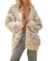 Btb Los Angeles Taylor Honeycomb Cardigan In Blue Multi In Neutral