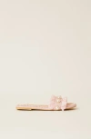 Btb Los Angeles Valentina Fringe Slide In Light Pink