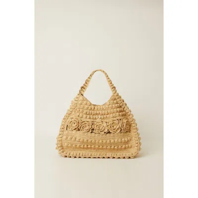 Btb Los Angeles Vienna Large Shoulder Bag In Natural