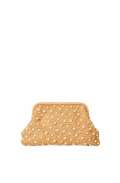 Btb Los Angeles Women's Briar Pearl Clutch In Honey In Gold