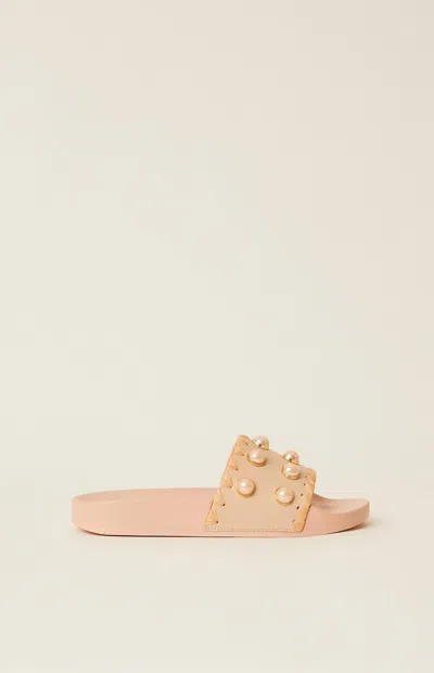 Btb Los Angeles Women's Cali Pool Slide In Nude In Brown