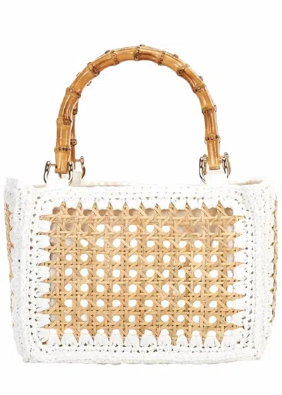 Btb Los Angeles Women's Elodie Top Handle Bag In Natural White