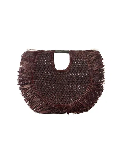 Btb Los Angeles Women's Haden Fringed Raffia Tote Bag In Brown