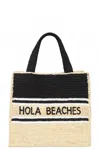Btb Los Angeles Women's Hola Beaches Boxy Tote In Natural/black In Multi