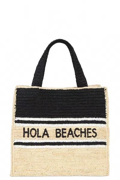 Btb Los Angeles Women's Hola Beaches Boxy Tote In Natural/black In Multi