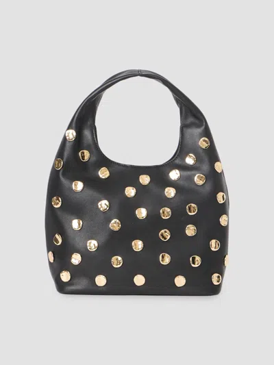 Btb Los Angeles Women's Josephine Embellished Leather Hobo Bag In Black