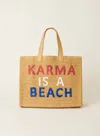 Btb Los Angeles Women's Karma Is A Beach Tote Bag In Sand Patriot In Multi