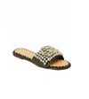 Btb Los Angeles Women's Milos Pearl Slide Sandal In Black/silver