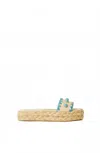 Btb Los Angeles Women's Raquel Pearl Espadrille In Turquoise