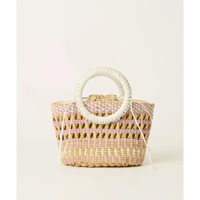 Btb Los Angeles Women's Rio Mini Tote Bag In White/pink