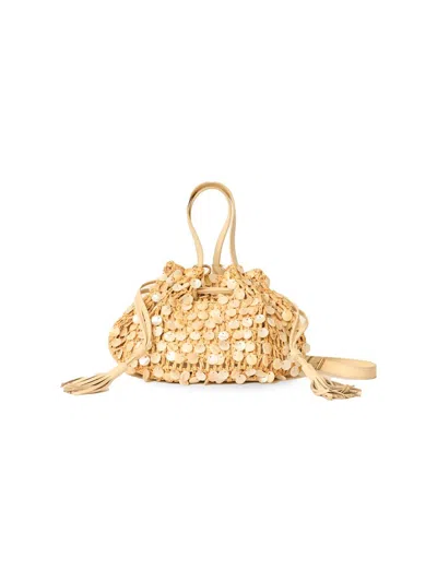 Btb Los Angeles Women's Santiago Embellished Raffia Crossbody Bag In Brown