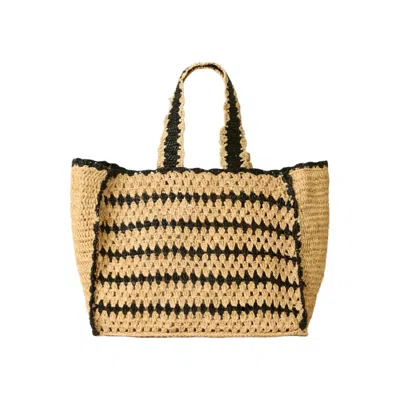 Btb Los Angeles Women's Tulay Tote Bag In Natural/black