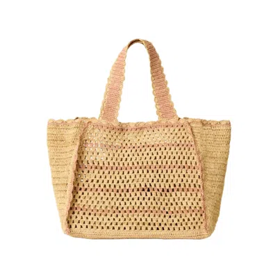 Btb Los Angeles Women's Tulay Tote Bag In Natural/petal