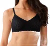 B.tempt'd B. Wow'd Lace Wire Free Bra In Night In Black