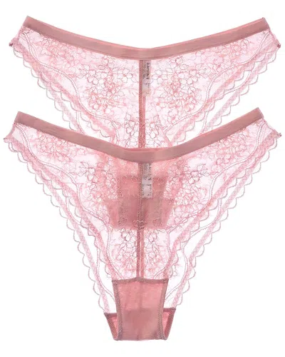 B.tempt'd By Wacoal B.temptd By Wacoal 2pk No Strings Attached Cheeky Bikini In Pink
