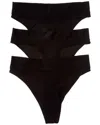 B.tempt'd By Wacoal B. Tempt'd By Wacoal 3pk Nearly Nothing High-waist Thong In Blue