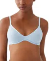 B.tempt'd By Wacoal B. Tempt'd By Wacoal Cotton To A Tee Scoop Unlined Underwire Bra In Dream Blue