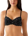 B.tempt'd By Wacoal Feeling Famous Underwire Balconette Bra In Night/angel Wing