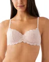 B.tempt'd By Wacoal Feeling Famous Underwire Balconette Bra In Rose Smoke/white