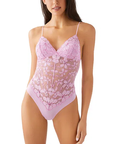 B.tempt'd By Wacoal B. Tempt'd By Wacoal Feeling Famous Bodysuit In Pink Lavender/very Berry