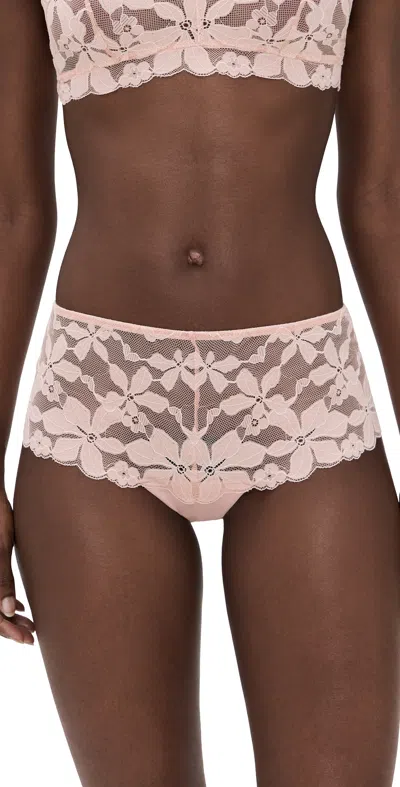 B.tempt'd By Wacoal B. Tempt'd By Wacoal Feeling Famous Tanga Panties Rose Smoke/white In Multi