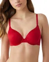 B.tempt'd By Wacoal Future Foundations Wire-free Plunge T-shirt Bra In Haute Red