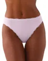 B.tempt'd By Wacoal B. Tempt'd By Wacoal Inspired Eyelet Hi Leg Briefs In Pink-a-boo