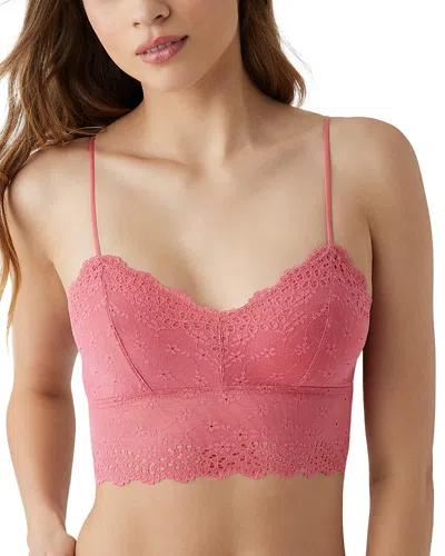 B.tempt'd By Wacoal B. Tempt'd By Wacoal Inspired Eyelet Longline Bralette In Slate Rose