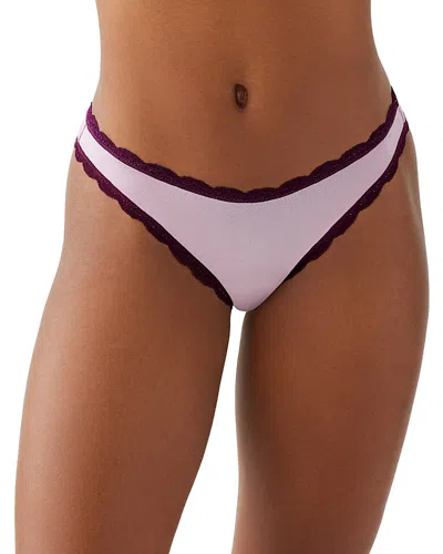B.tempt'd By Wacoal B. Tempt'd By Wacoal Inspired Eyelet Thong In Dawn Pink