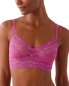B.tempt'd By Wacoal B. Tempt'd By Wacoal Lace Kiss Bralette In Fuchsia Red