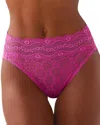 B.tempt'd By Wacoal B. Tempt'd By Wacoal Lace Kiss High-leg Briefs In Fuchsia Red