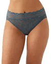 B.tempt'd By Wacoal B. Tempt'd By Wacoal Lace Kiss High-leg Briefs In Gray