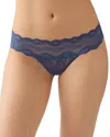 B.tempt'd By Wacoal B. Tempt'd By Wacoal Lace Kiss Thong In Blue