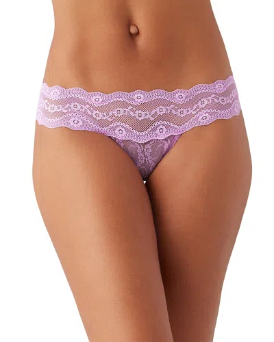 B.tempt'd By Wacoal B. Tempt'd By Wacoal Lace Kiss Thong In Purple