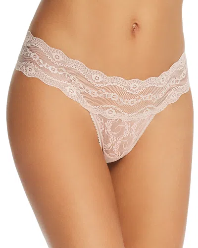 B.tempt'd By Wacoal Lace Kiss Thong In Rose Smoke