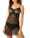 B.tempt'd By Wacoal B. Tempt'd By Wacoal Opening Act Chemise Nightgown In Black
