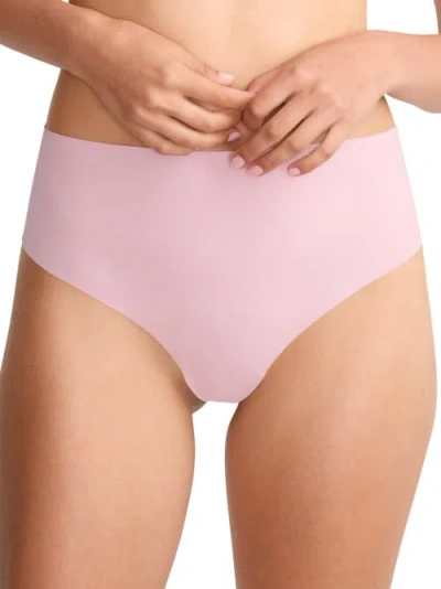 B.tempt'd By Wacoal B.bare High-waist Thong In Dawn Pink