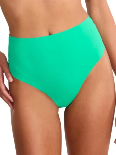 B.tempt'd By Wacoal B.bare High-waist Thong In Green