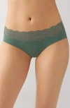 B.tempt'd By Wacoal B.bare Hipster Panties In Green