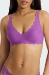 B.tempt'd By Wacoal B.wow'd Wireless Convertible T-shirt Bra In Purple