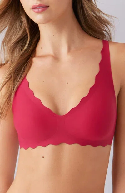 B.tempt'd By Wacoal B.wow'd Wireless Convertible T-shirt Bra In Red